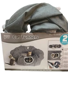 Equipo de acompañamiento, paquete de 2 - túneles y cama de juego para gatos - Imagen 1 de 5