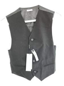 Calvin Klein Black 4-Button Vest Boys Medium Slim Fit - Picture 1 of 8