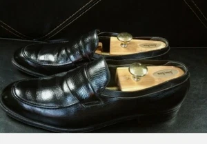  FREEMAN Men Black Leather Slip On Dress Loafer Shoes (Sz 11 C) - Picture 1 of 1