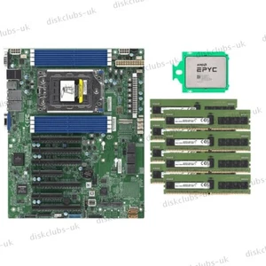 Supermicro H12SSL-i ATX motherboard + AMD 7b12 CPU + 8x 64GB 2666MHz RAM - Afbeelding 1 van 6