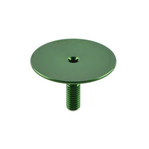 OMNI Racer WORLDS LIGHTEST Alloy Headset Top Cap & Bolt: JUST 3.4 grams!! GREEN - Picture 1 of 8