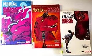 Lot - 3 Moon Girl & Devil Dinosaur TPB Graphic Novel Marvel Comics Bad Dream BFF - Picture 1 of 3