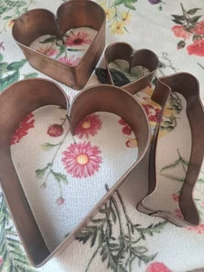 Martha By mail copper cookie cutter set of 4 - Picture 1 of 4
