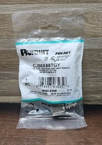 Panduit Mini-com Tx6 10 Gig Shielded Jack Module CJS6X88TGY - Imagen 1 de 3
