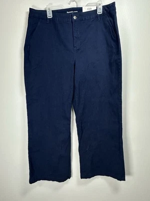 Pantalones de mujer Style And Co azul tiro alto pierna ancha talla 16W Foto 1 de 4