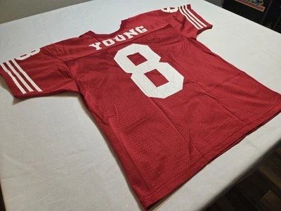 Camiseta de colección Steve Young SAN FRANCISCO 49ERS WILSON equipo juvenil grande NFL Foto 1 de 4