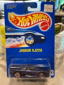 1991 Hot Wheels All Blue Card #203 JAGUAR XJ220 Dark Blue w/Silver UH - Picture 1 of 1