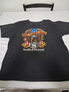 Vintage 3D Emblem Smith & Wesson T-Shirt L 1992 Adler mit Schild  - Bild 1 von 4