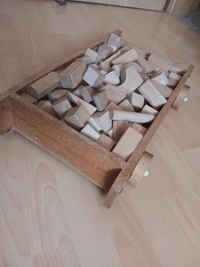 Original -D D  R - Holzbauklötzer mit Wagen - Bild 1 von 6