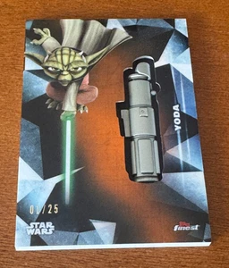 YODA 2018 Star Wars Topps Finest LIGHT SABER Rare Medallion #ed/25 Only 25 exist - Picture 1 of 3