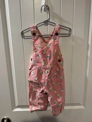 Mono de pana Oshkosh Bgosh de colección años 90 con espalda chaleco conejitos 12 m hecho en EE. UU. Foto 1 de 4