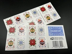 1 Mint Holiday Joy Booklet Pane of 20 - Picture 1 of 2