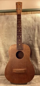Vtg Unbranded Handmade Solid Wood Baritone Ukulele NEEDS RESTRUNG 28.5” 19 Frets - Picture 1 of 18
