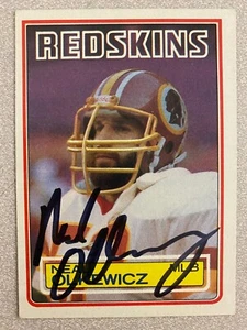 Neal Olkewicz signed WASHINGTON REDSKINS card 1983 Topps ROOKIE - Picture 1 of 1