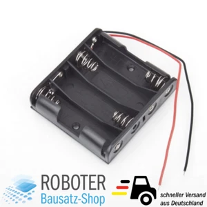 Batteriehalter Gehäuse für 4x AA Batterien 6V Arduino Roboter RC-Modellbau - Bild 1 von 5