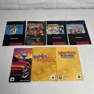 Super Nintendo SNES & N64 Instrukcje 7 Total Mario Donkey Diddy King Cruis'n Usa - Zdjęcie 1 z 12
