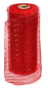 Cinta de malla decorativa cuadrada de San Valentín Crafter's 6" x 5 yardas ~ roja - Imagen 1 de 2
