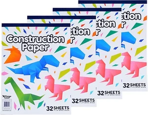 Construction Paper Books 9" x12" 8 Colors 32-Sheets per Book from (4-Pack) - Picture 1 of 2