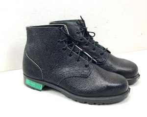 Vintage Nos Blundstone Leather Steel Cap Boots Black 1970s - Rare 10UK/10AUS - Bild 1 von 20