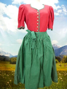 Your Sixth Sense C&A rot grün kariert mit Wienernaht Dirndl mit Schürze Gr.42 - Bild 1 von 7