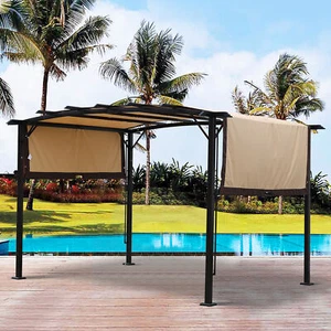 Universal Canopy Cover Replacement for 12x9 Ft Curved Outdoor Pergola Gazebo - Picture 1 of 12