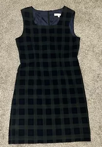 Abito vintage Brooks Brothers in velluto a coste maglione a quadri Academia blu verde taglia 8 - Foto 1 di 7