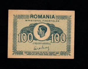 100 LEI EXTRA FINE-VERY FINE BANKNOTE FROM ROMANIA 1945 PICK-77 - Picture 1 of 2