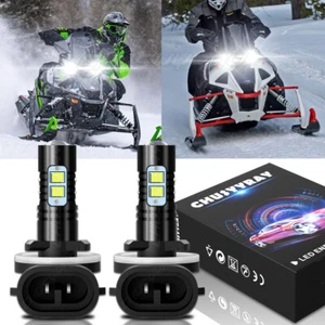 For Arctic Cat F5 F6 F7 Firecat 500 600 600R 700 2x 200W LED Headlight Bulbs Kit - Picture 1 of 10