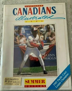 Vancouver Canadians Illustrated Magazine 1986 Signed by Rick Waits With Schedule - Picture 1 of 2