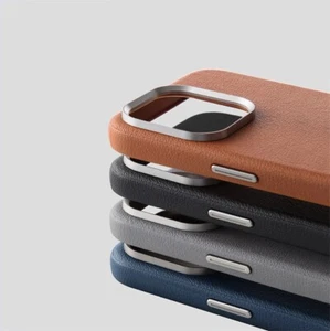 Luxury PU Leather MagSafe Case for iPhone 14, 15, 16 Pro Max Plus - Picture 1 of 10