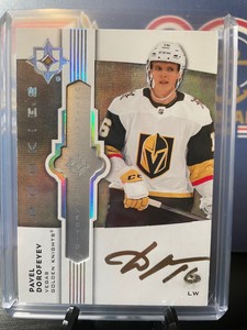 21-22 Ultimate Hockey Ultimate Emblems Rookies Auto UE-PD Pavel Dorofeyev VEGAS