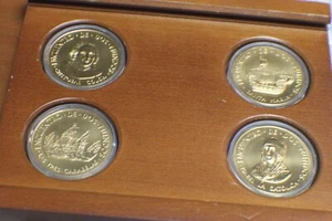 Official Caravel Coll 4 Coins Commemorating Quincentennial Discovery of America - Bild 1 von 16