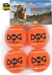 Squeaky Palline da Tennis per Cani Colorate Facile da Catturare Pet Dog Palline Confezione da 4 (2.5In - Foto 1 di 6