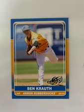 Ben Krauth 2019 Akron Rubber Ducks Team Card