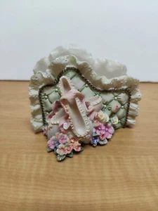 Serviettenhalter Blumen Ballerina Schuhe Keramik Brief Kartenhalter 4"X 3"X 3" - Bild 1 von 6