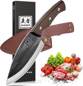 ENOKING 5.9'' Meat Cleaver Japanese Viking Fillet Knife Super Sharp Hand Forged - Picture 1 of 6