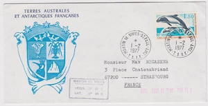 LETTRE TAAF yt 65 1977 DAUPHIN DE COMERSON / TERRES AUSTRALES ET ANTARCTIQUES - Bild 1 von 1
