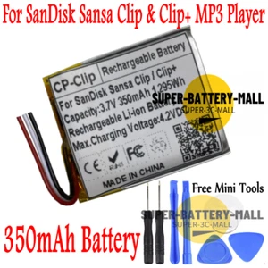 Batteria di ricambio 350 mAh per lettore MP3 SanDisk Sansa Clip/Clip+/Clip Plus - Foto 1 di 2