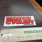Vintage New Old Stock Motorcycle Theme Decal Motor Cyclist Magazine