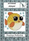 Penelope Pufferfish Cross Stitch Kit by Kittiwake Beginners Kit