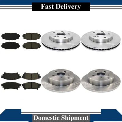 Se adapta a rotores de freno delanteros traseros y pastillas de freno de cerámica para Toyota Prius V 2012-2017 Foto 1 de 4