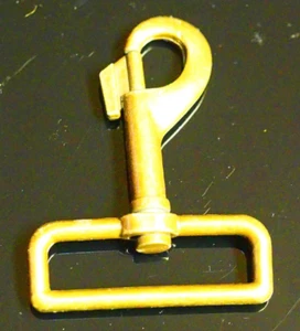 2" Swivel Hook Lobster Clasp Brushed Brass - Picture 1 of 4