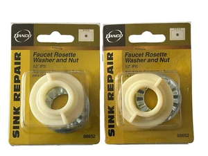 Danco 88652 Spülenreparatur - Wasserhahn Rosettenscheibe & Mutter 1/2" IPS - 3 Stück - Neu - Bild 1 von 2