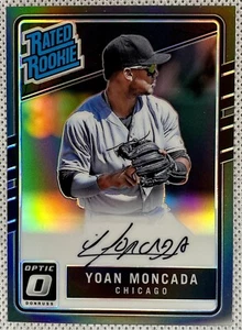 2017 Donruss Optic Rated Rookie Signatures BLACK #/15 Yoan Moncada Auto RC - Picture 1 of 3