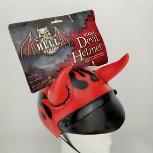 Hell Riders Vinyl Devil Helmet Red/Black One Size Costume Disguise 10243-10