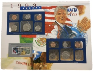 1993 P/D Uncirculated Mint Set Postal Commemorative Society Coin & Stamps - Picture 1 of 15