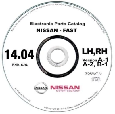 Nissan FAST EPC 2014 EL-ER-CA-US-GL-GR catalogo ricambi spare parts su Dvd - Immagine 1 di 4