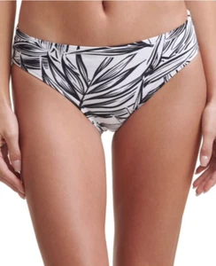 DKNY Women's Full Coverage Classic Swim Bottom DI1BO310 Wht /BLK S , M NWT $58 - Picture 1 of 1