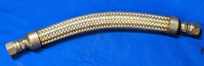 UNBRANDED 13" LONG STEEL BRAIDED HOSE 3/8" FEMALE ENDS - Image 1 of 4