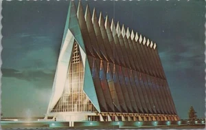Cadet Chapel at Night #4306 Postcard DT-30986-C Unposted - Picture 1 of 2